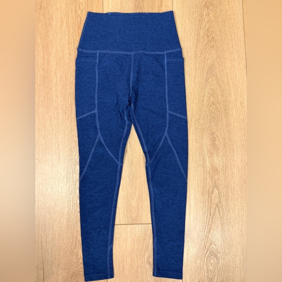 Beyond Yoga Pants - Beyond Yoga Blue Heathered Leggings Super Soft Size Medium